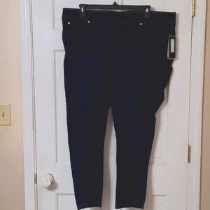 NWT SLIM FACTOR by INVESTMENTS BLUE DENIM ANKLE JEANS SZ 3X